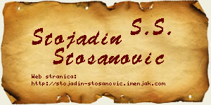 Stojadin Stošanović vizit kartica